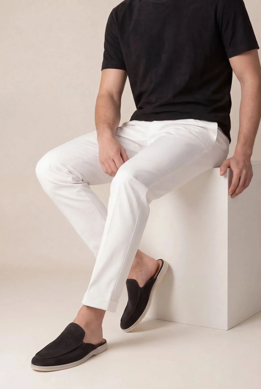 Mocasines de ante negro
