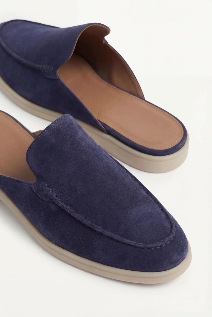 Mocasines náutico de gamuza azul marino