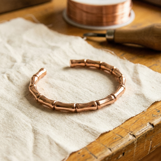 Pulsera de cobre de segmentos