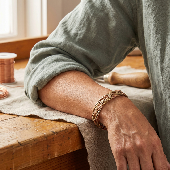 Pulsera de cobre en espiga