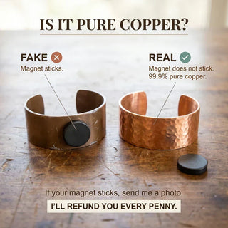 Pulsera de cobre con barra retorcida