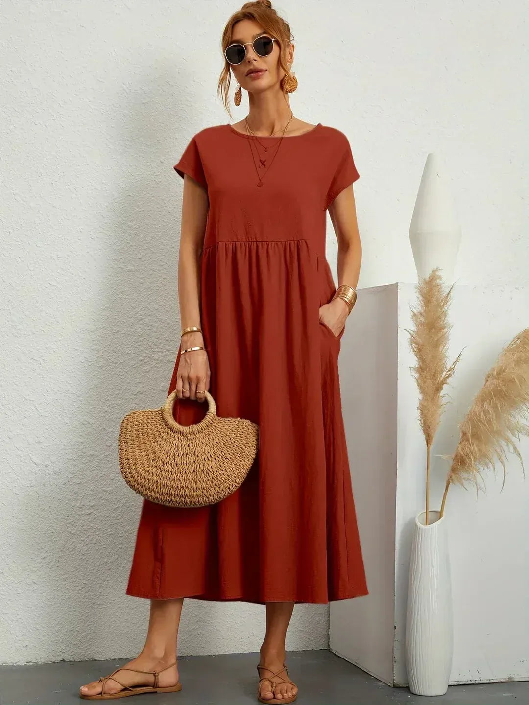 CARMEN — Vestido Midi Fluido