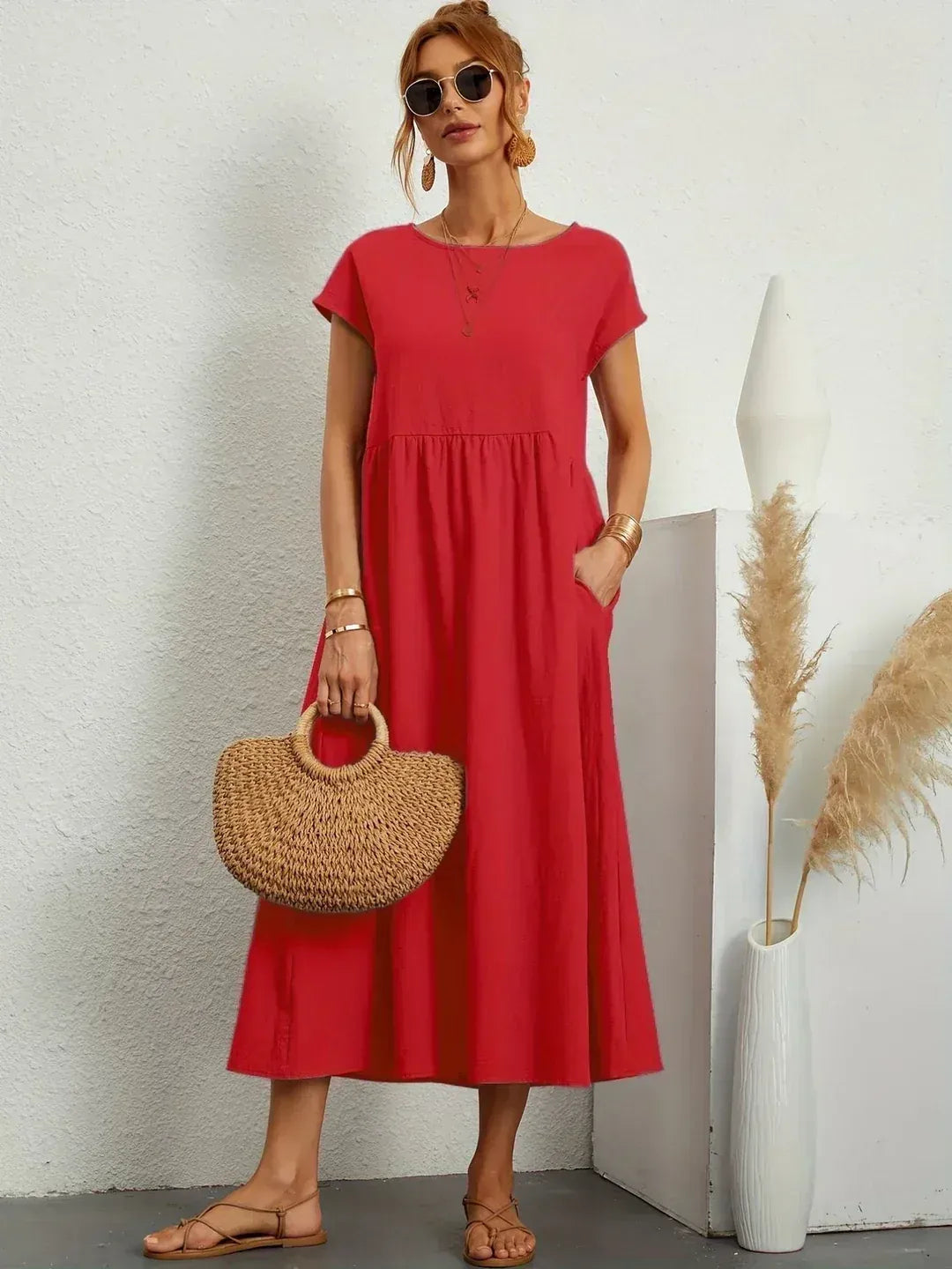 CARMEN — Vestido Midi Fluido