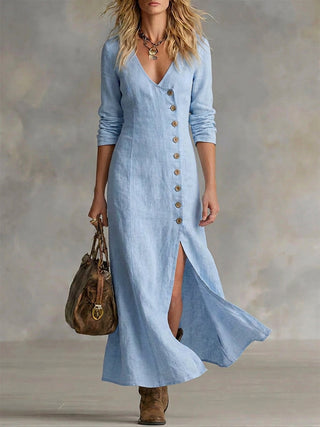 Elara | Vestido maxi con botones
