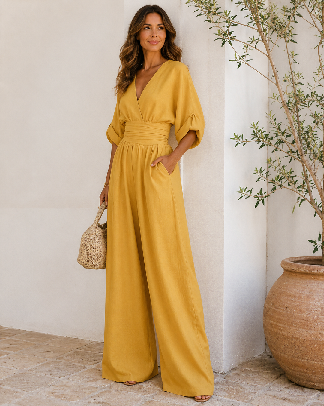 Cheska | Mono elegante de cintura marcada