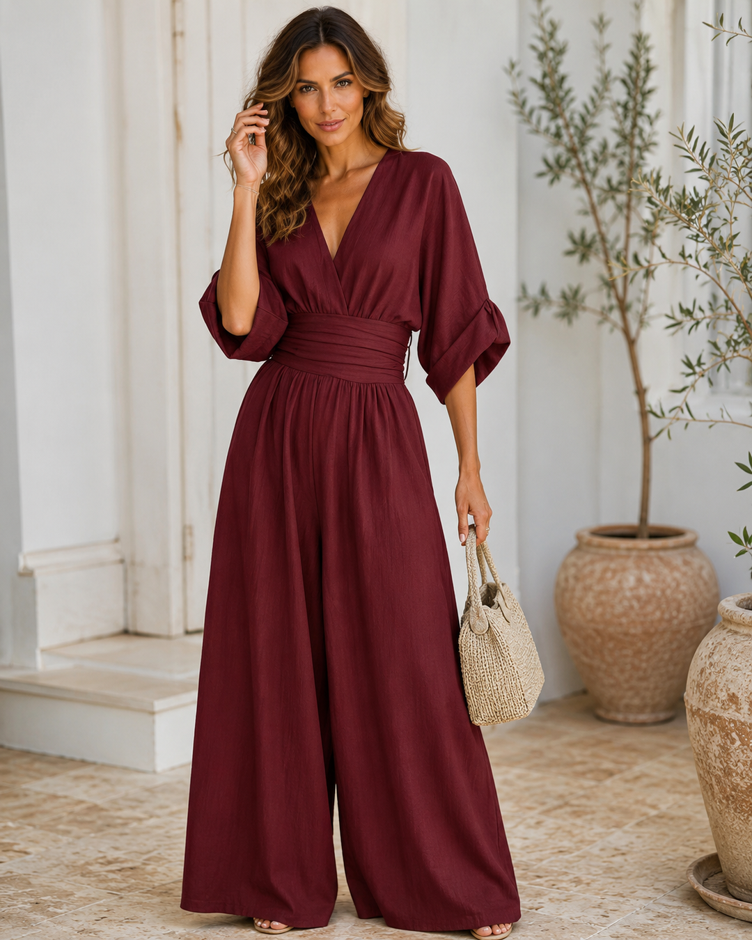 Cheska | Mono elegante de cintura marcada