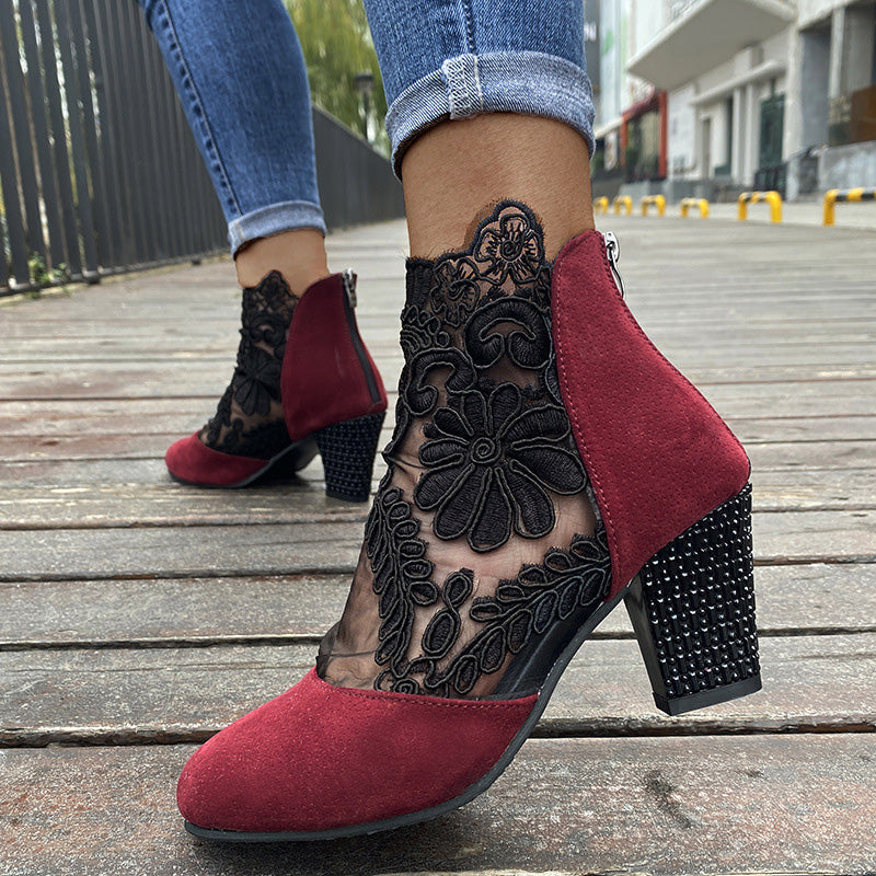 Marise | Botines con detalles de encaje