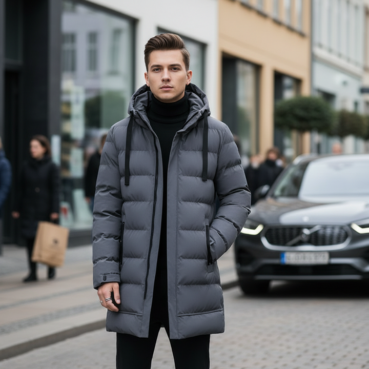 Leon™ | Chaqueta acolchada larga con capucha