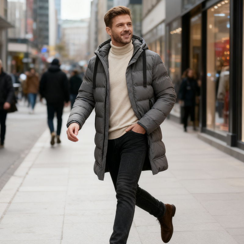 Leon™ | Chaqueta acolchada larga con capucha
