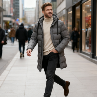 Leon™ | Chaqueta acolchada larga con capucha